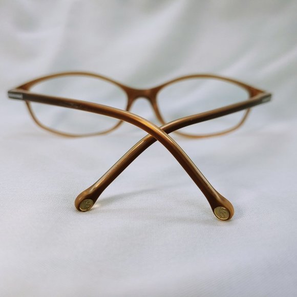 FACE STOCKHOLM Eyeglass Frames 1300 GLOW Full Plastic Rim Brown Tan Beige - Picture 9 of 11